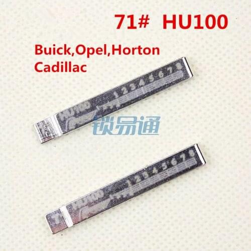 10PCS Scale Shearing Teeth Blade NO.71 For Buick,Opel,Horton,Cadillac HU100 Engraving Line Key Blank For 2-IN-1