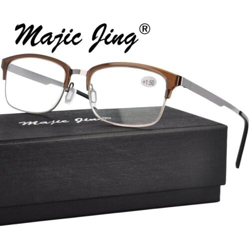 Magic Jing TR Anti Blue Light Reading Eyewear Eyeglasses With ADD :+100~+400 Tr8823