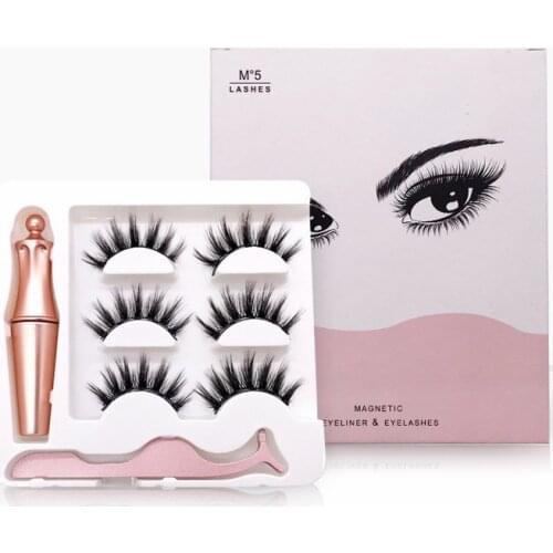 Magnetic Eyelashes 3D Magnetic Lashes Natural False Eyelashes Magnet Lashes Handmade Long Lasting Eyelash Extension Makeup Tools