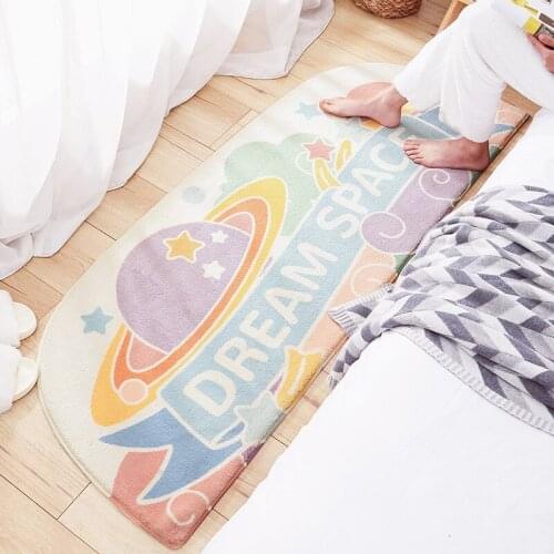 Dream Space Printed Home Bedroom Bedside Carpet Floor Mat Living Room Sofa Coffee Table Long Non-Slip Rug