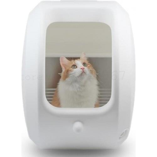 Semi-closed Cat Sand Pot Semi-automatic Cat Toilet Cat Sand Pot Excrement Pot Duo Dou Le Large Fully-closed Sand Pot