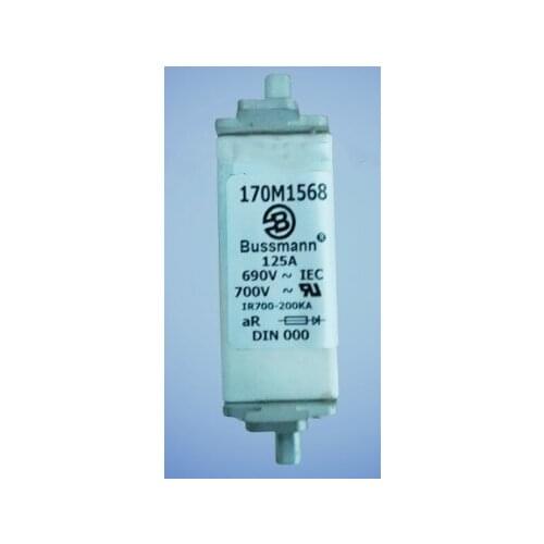 Fuses: 170M1568 125A 690V / 170M1569 160A / 170M1559D 16A / 170M1565D 63A / 170M1566D 80A 690V aR