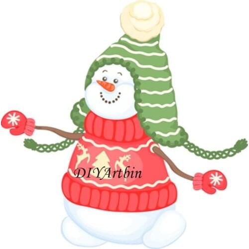 Happy Snowman Christmas Cutting Dies For Scrapbooker Die Cuts For Paper Crafting DIY Scrapbook Decorations Craft