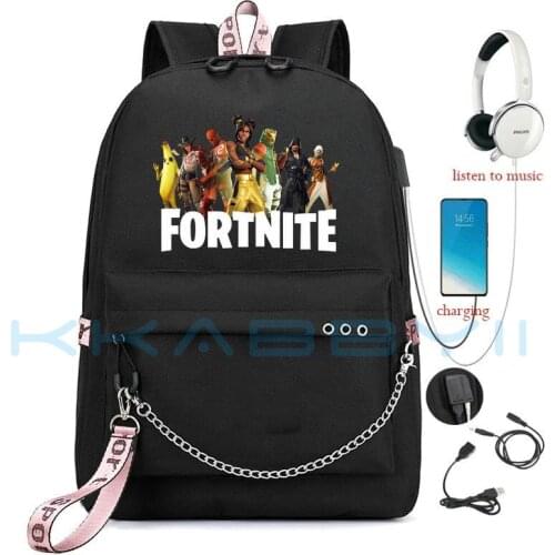 FORTNITE Laptop Backpacks Multifunctional Canvas School Bags Unisex Waterproof Backpacks For School Work Travel