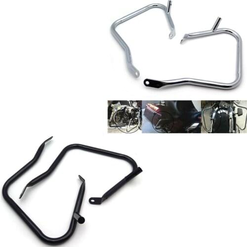 Saddlebag Bracket Guard Bars For Harley Davidson Touring Street Road Glide FLHX 2014-2019 Aftermarket Motorcycle Parts Chromed