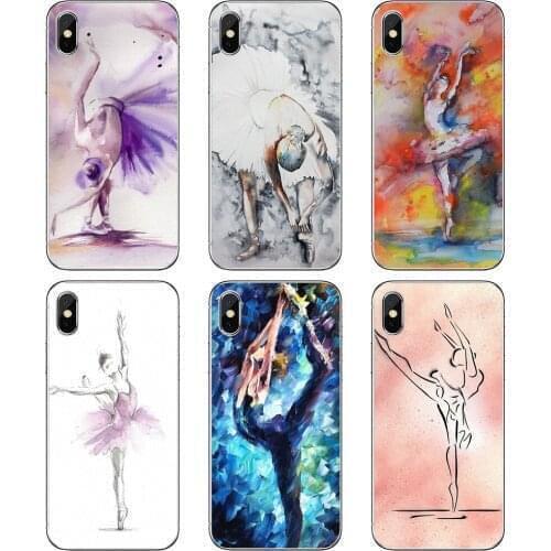 For Xiaomi Mi A1 A2 A3 5X 6X 8 9 9T 10 10T 11 Lite SE Pro ballet-dancer-watercolor-painting Silicone Phone Shell Case