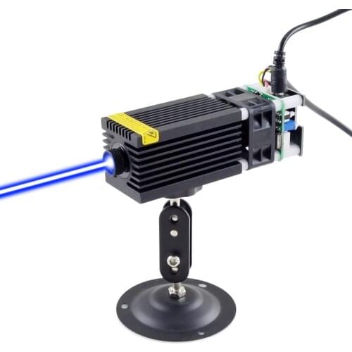 CWLASER 100mW 1.6W 3W 5W Blue Laser Module for DIY Laser Engraver Laser Head with 12V and PWM Control (Black)