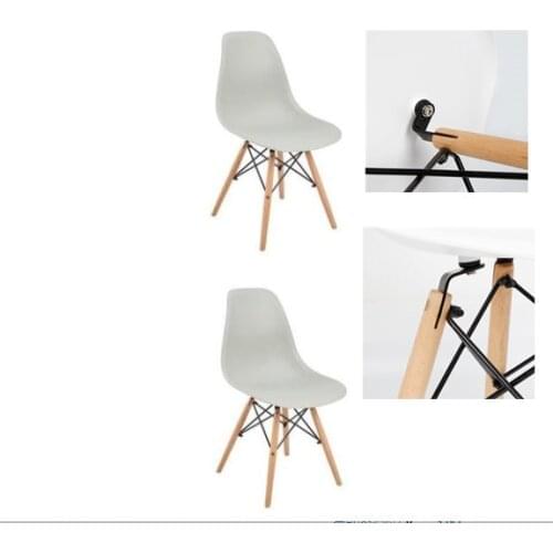 2pcs Modern Dining Chairs With Scandinavian Design Medieval Style With Iron Wire Wooden Feet Suitable For Bar Dinning Room HWC