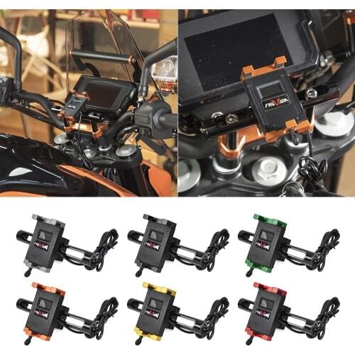 Universal Motorcycle GPS Smart Cell Phone Mount Bracket Holder Handlebar With Charge for BMW Honda Yamaha Kawasaki