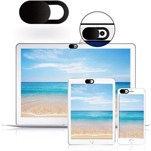 6Pcs Universal Plastic WebCam Cover Shutter Magnet Slider Black Camera Cover for iPhone Laptop Mobile Phone Len Privacy Stickers