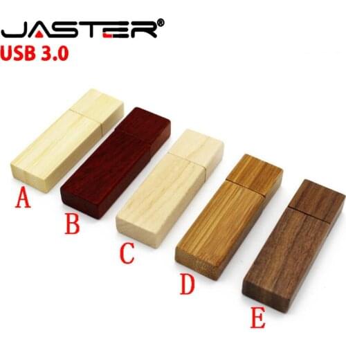 JASTER High speed USB 3.0 Custom LOGO Wooden memory Stick usb flash drive pendrive 4gb 8gb 16gb 32GB 64GB U disk wedding gift