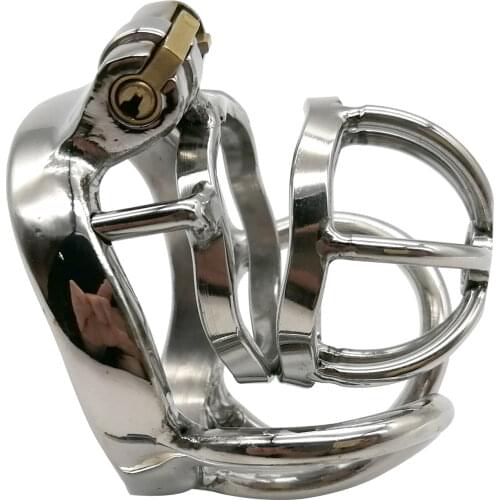 Prevent Extramarital Sex,Testis separate Cock Cage,Stainless Steel Male Chastity Device,Penis Lock,Cock Ring,Chastity Belt,130