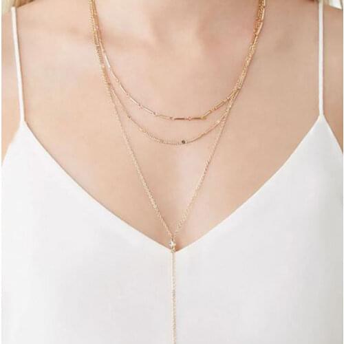 HaHaGirl Vintage Multi-layer Coin Choker Pendant Necklace For Women Fashion Gold Color Metal Alloy Chain Necklace Jewelry Gifts