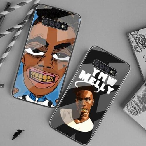 Ynw Melly Rapper Soft Phone Cover Tempered Glass For Samsung S20 Plus S7 S8 S9 S10 Plus Note 8 9 10 Plus