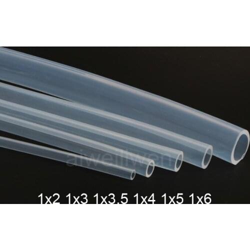 1mm ID 1x2 1x3 1x3.5 1x4 1x5 1x6 FDA medical Food grade transparent silicone Rubber tube silica tubing Capillary silicon hose
