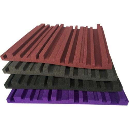 10 PCS Pack Metro Striped Insulation Acoustic Panel Studio Soundproof Foam 50x50x5cm (19.6x19.6x1.9in) NOT Compressed Packing