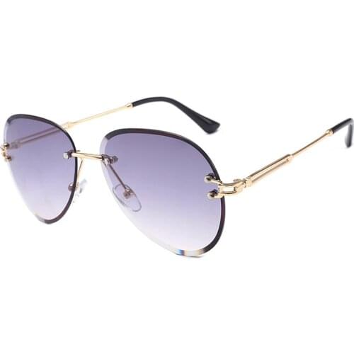 2021 Retro Rimless Sunglasses Ladies Luxury Ladies Sunglasses Shaded Sunglasses Ladies Oculos Feminino Gafas Party Entertainment