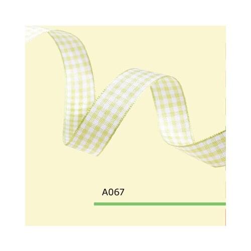 7/8" inch 22mm checked plaid gingham ribbon