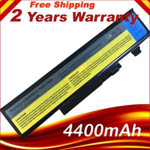 6 Cell Laptop Battery for Lenovo IdeaPad Y450 Y450A Y450g Y550 Y550A Y550A Y550P 55Y2054 L08L6D13 L08O6D13 L08S6D13