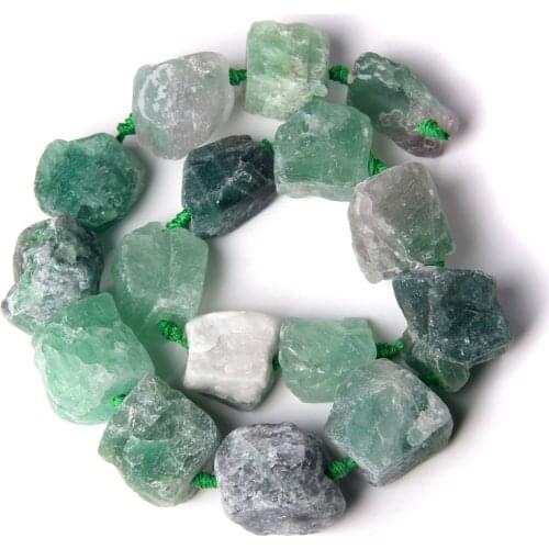 2-3cm Natural Freeform Real Green Fluorite Beads 7-8PCS Irregular Freeform Raw Minerals Crystal Quartz Gravel Bead For Jewelry