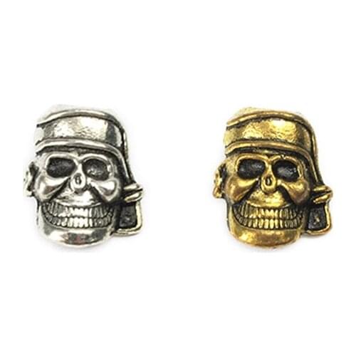 New Paracord Beads Charms Skull For Paracord Bracelet Accessories Survival DIY Pendant Buckle for Paracord Knife Lanyar