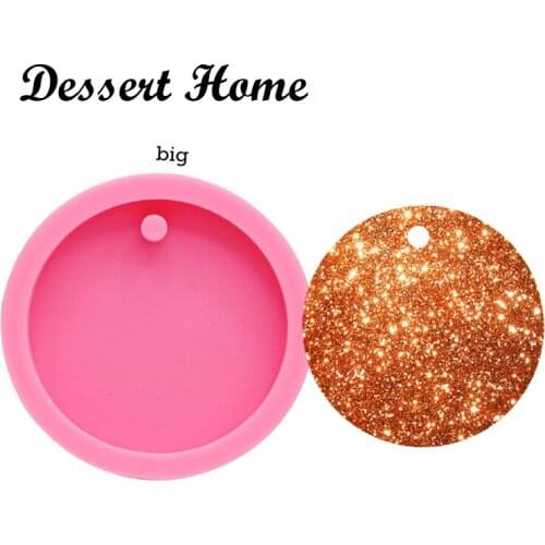 DY0080 DIY 5cm/7.8cm Circle epoxy resin molds Round shape silicone mold for keychains Jewelry Making Accessories Tools