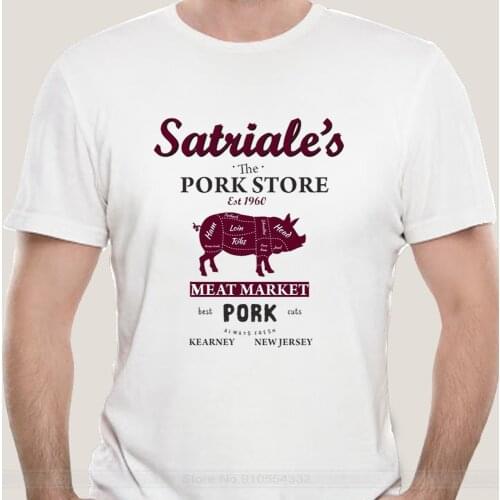 The Sopranos T Shirt Satriales Pork Store New Jersey Gangster Mobster Tv Tony Cool Casual Pride T Shirt Men Unisex New