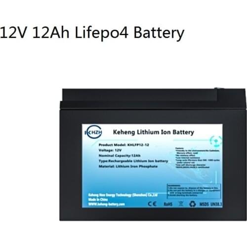 KEHENG 12V 12AH rechargeable lithium ion battery pack batteries for UPS EPS power energy storage