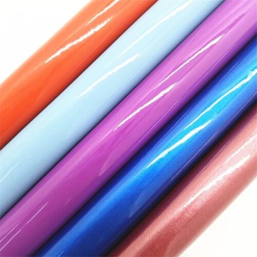 Patent Smooth Synthetic Faux Leather Fabric Leather Sheets Glossy Vinyl Fabric Leather Sheets For Bow Earrings DIY 21x29cm MB301