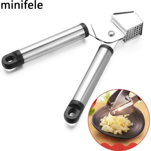 Minifele Stainless Steel Garlic Press Ginger Presses Hand Ginger Presser Slicer Masher Kitchen Tools