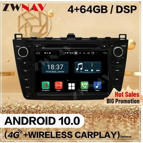 128G 2 Din For Mazda 6 Mazda6 2009 2010 2011 2012 Android 10 Screen Multimedia Screen Audio Radio GPS Navi Head Unit Auto Stereo