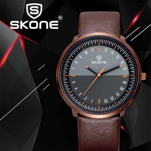 Skone Luxury Top Brand Big Dial Designer Quartz Men Watch Male Wristwatch New Fashion Special Face Relogio Masculino 12 A Round