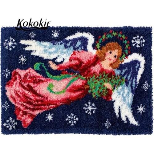 Latch hook Rug kits Angel large printed canvas yarn carpet diy latch hook rug kits carpet embroidery carpet diy rug canvas