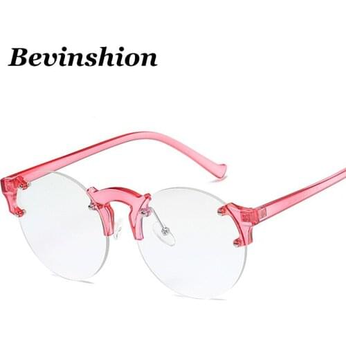 New Arrival 2017 Candy Color Round Sunglasses Women Rimless Color Lens Oversize Sun Glasses Clear Sunglasses Men Brand Oculos