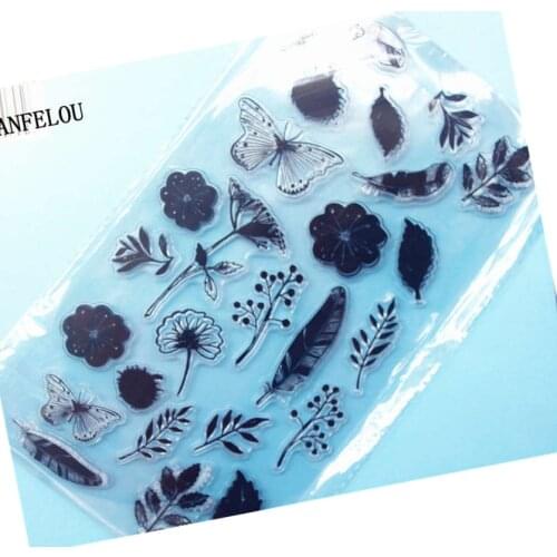 PANFELOU Dandelion butterfly Clear Stamp DIY Silicone Seals Scrapbooking/Card Making/Photo Album Decoration Supplies sheets