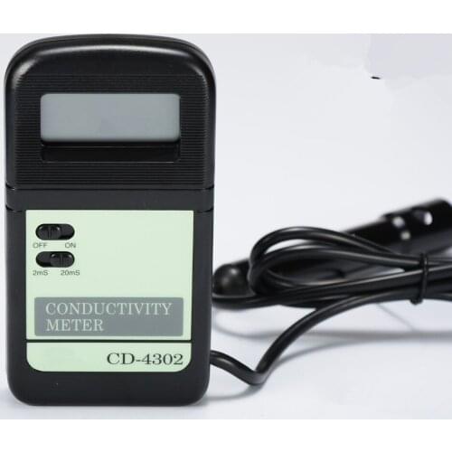 New Digital High Accuracy Conductivity Meter Portable CD4302 Multi-range1.999mS,19.99mS High Precision Mini Conductance Tester