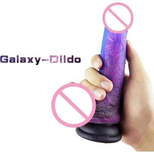 50LF Liquid Silicone Color Vibrator Dildo Thrusting Stimulator, Realistic Pulsator Dildo Automatic G spot Vibrator with Suction