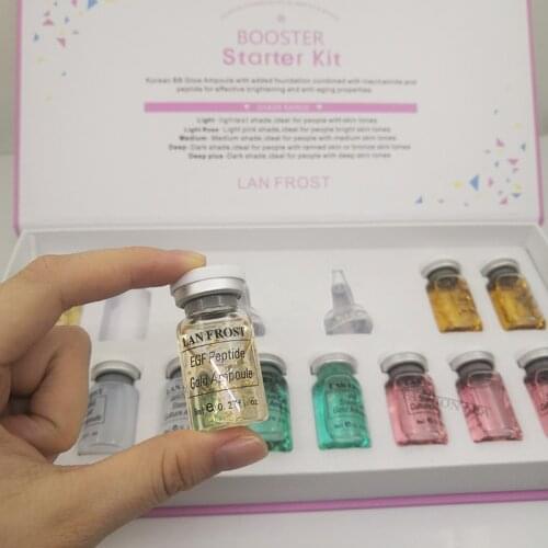 Stayve 12pcs Korean Cosmetic BB Cream Glow Dermawhite Starter Kit Liquid Foundation Face Serum for Skin Whitening Brightening