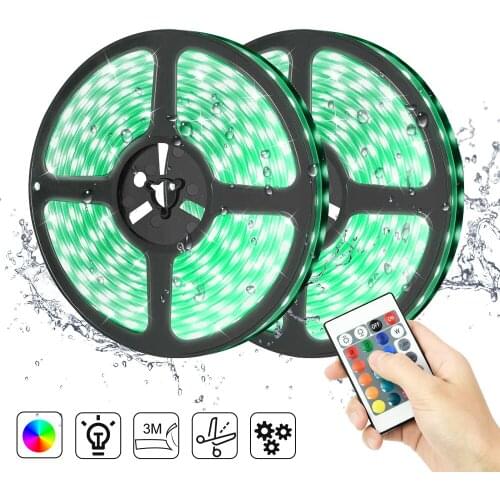 LED Strip Light RGB 5050 SMD DC12V Flexible LED Lamp Tape Ribbon 20M TV Desktop Screen BackLight led lights for room Diode Tape