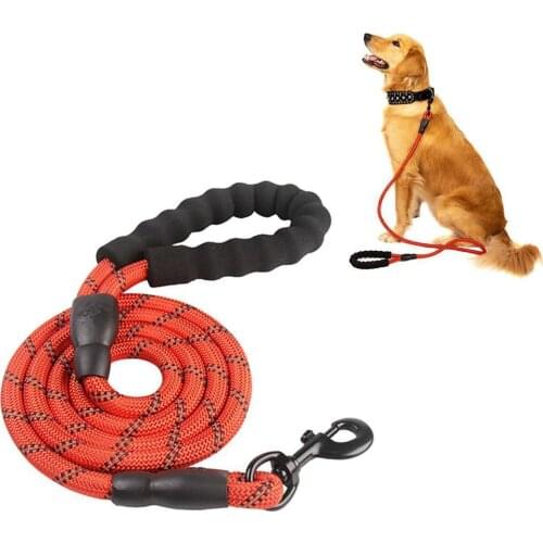 Reflective Nylon Training Dog Leash Webbing Recall Long Lead Line Pet Traction Rope Great for Teaching Camping Backyard