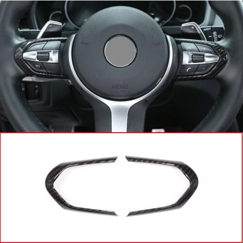 Carbon Fiber For BMW F20 F22 F21 F30 F32 F33 F36 F06 F12 F13 X5 F15 X6 F16 M-Sport ABS ChromSteering Wheel Decoration Frame Trim