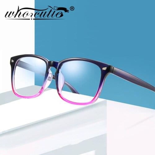 WHO CUTIE 2020 Fashion Anti Blue Light Blocking Glasses Frame Women Men Rectangle Optical Clear Lens Computer Eyeglasses S153