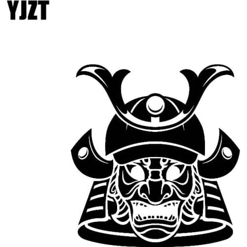 YJZT 11.4*12.4CM Cool Fashion Japanene Samurai Ninja Covering The Body Warrior Car Sticker Decal Black/Silver Vinyl C20-1818