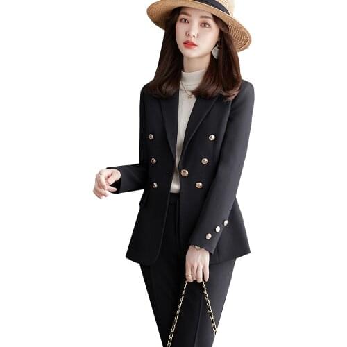 Women Pink Green Black Slim Formal Pant Suit 2 Piece Set Blazer For Office Ladies Female Business Work Jacket And Trouser