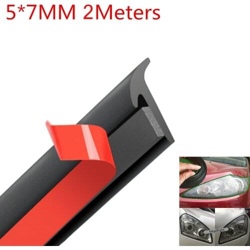 2M T-Type Car Door Rubber Seal Strips For Car Edge Trim Bumper Lip Side Skirt Sound Insulation Sealing Car Interior Accessories