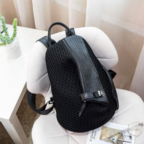 2021 New Both Shoulders Backpack Woman Waterproof Network Cloth Backpacks Tide Personality Dumplings Backpack Women Bagpack