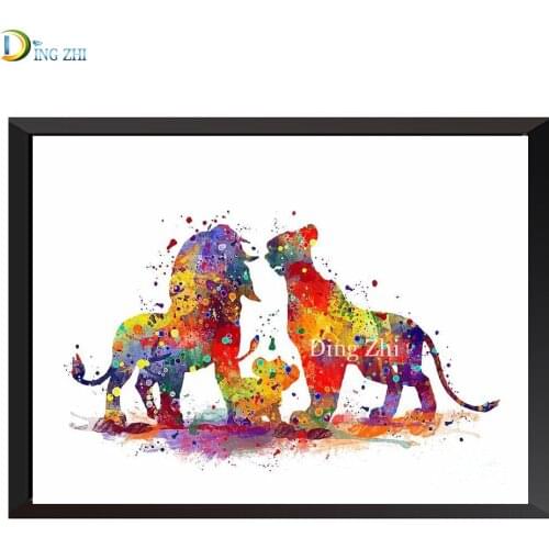 Diamond Painting Cartoon Lion 5D DIY Full Round Square Diamond Embroidery Animal Mosaic Childs Gift Cross Stitch Home Decor