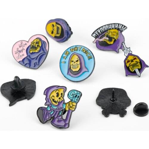 13 types Comics Figure He-Man Brooch Cartoon Enamel Pin Brooches for Women Men Children Accessories Badge pins Gifts