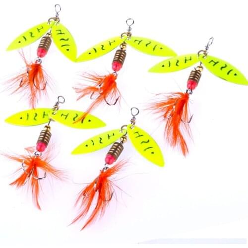 50pcs 4.5G 8#hook hard spinner fishing Lures metal sequin bass wobbler carp trout perch peche fishing baits pesca fishing tackle