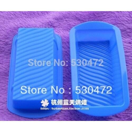 Silica gel cake mould Small square / bar end grain toast molds baking mold, 12*5.8*2.8cm kitchen tools
